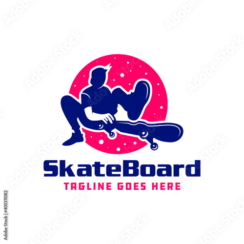 skateboard sport game logo design