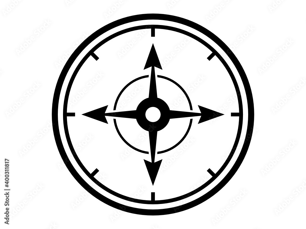 Flat compass direction illustration. Map symbol. Flat compass direction illustration. Map symbol.