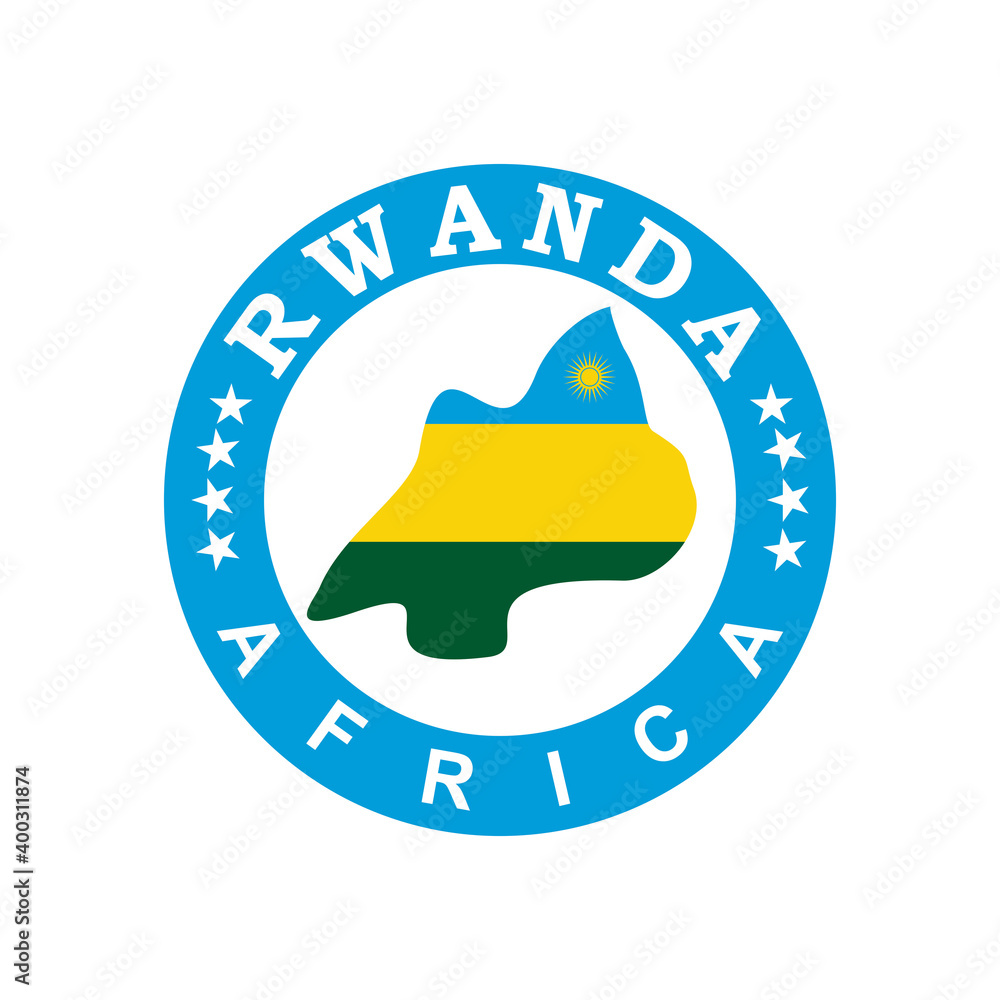 rwanda map logo , country logo Stock Vector | Adobe Stock