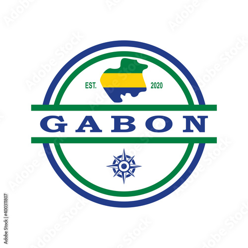 gabon map vector , country logo