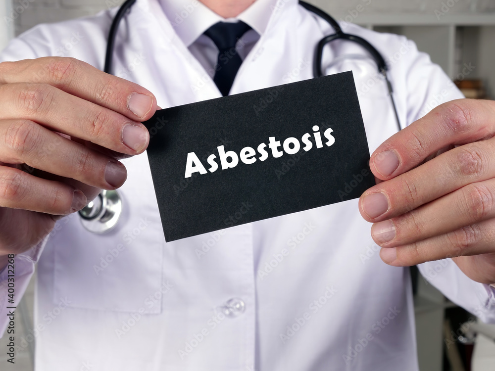 Health care concept meaning Asbestosis with phrase on the piece of paper. Health care concept meaning Asbestosis with phrase on the piece of paper.