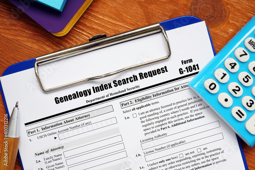 Form G-1041 Genealogy Index Search Request