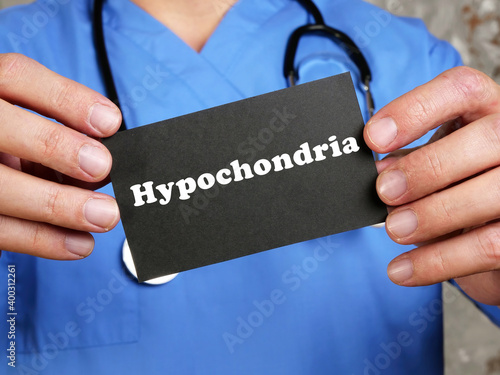  Hypochondria sign on the page. photo