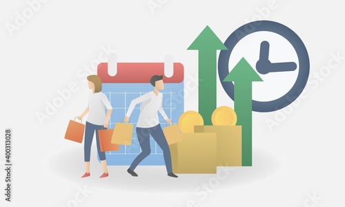 customer lifetime value (CLV),lifetime value (LTV),Value,frequency,time period of customer purchases product or services per business,Vector illustration.