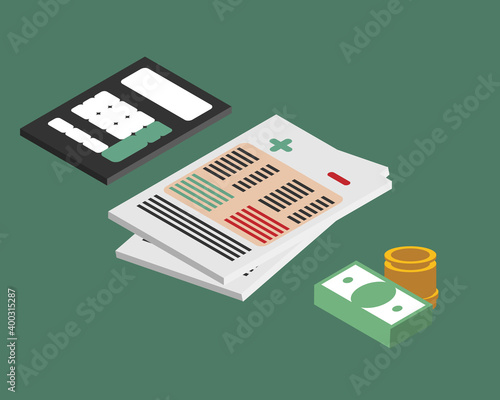 accounting report or financial statement vector 