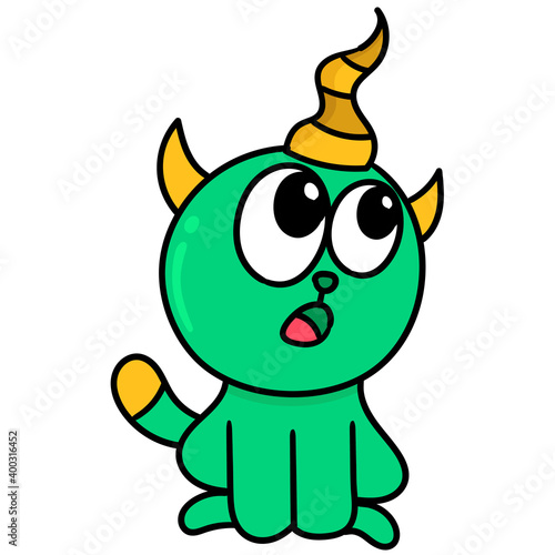 cute pet kittens, doodle kawaii. doodle icon image