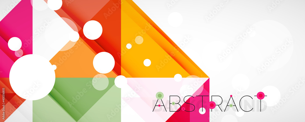 Set of vector triangle geometric backgrounds. Vector illustration for covers, banners, flyers and posters and other designs