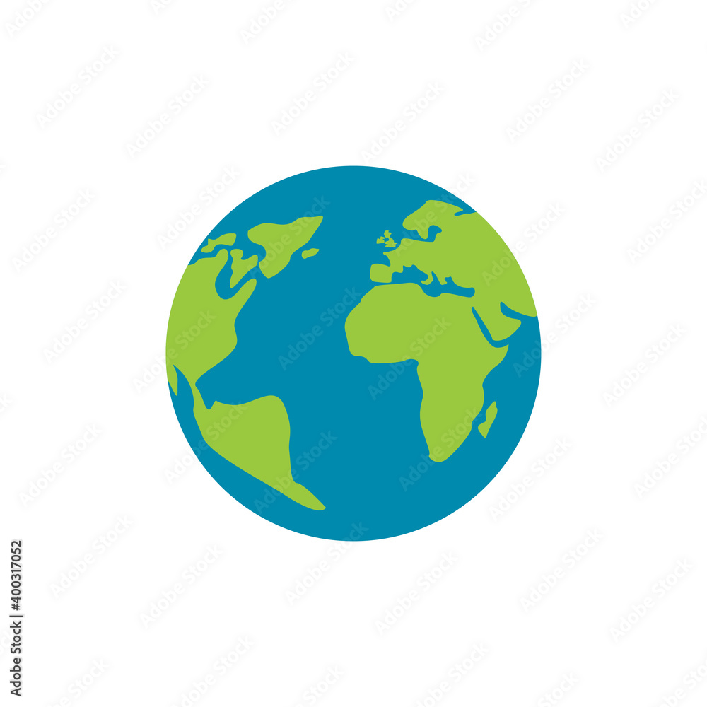 Earth Geography Icon Design Illustration