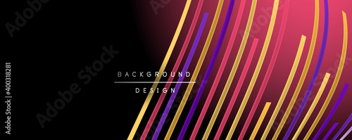 Abstract colorful lines vector background. Internet, big data and technology connections concept, abstract template