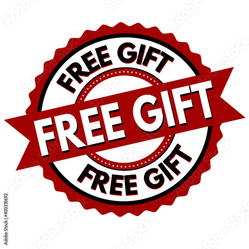 Free gift sticker or label