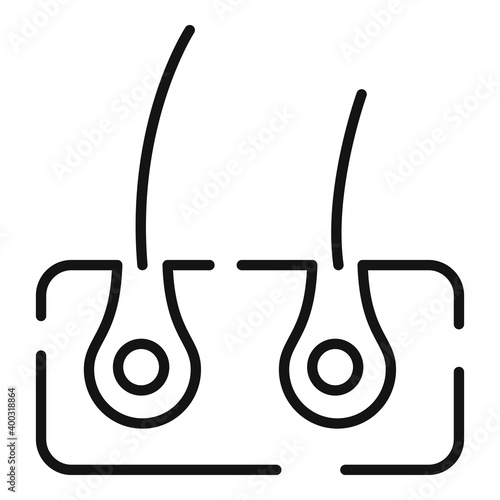 Hair skin beautician icon. Outline hair skin beautician vector icon for web design isolated on white background