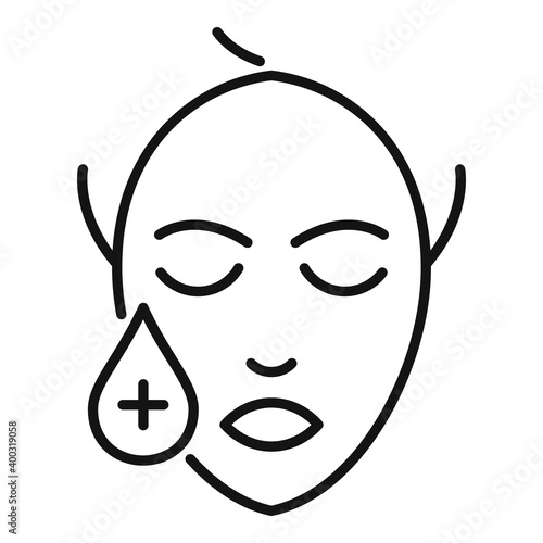 Treatment cream drop icon. Outline treatment cream drop vector icon for web design isolated on white background