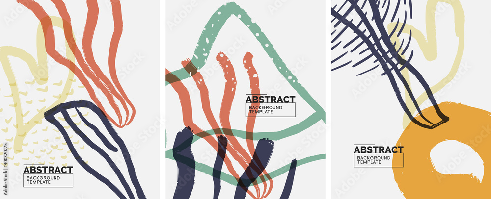 Social media abstract backgrounds. Abstract hand drawn doodles. Vector illustration for covers, banners, flyers