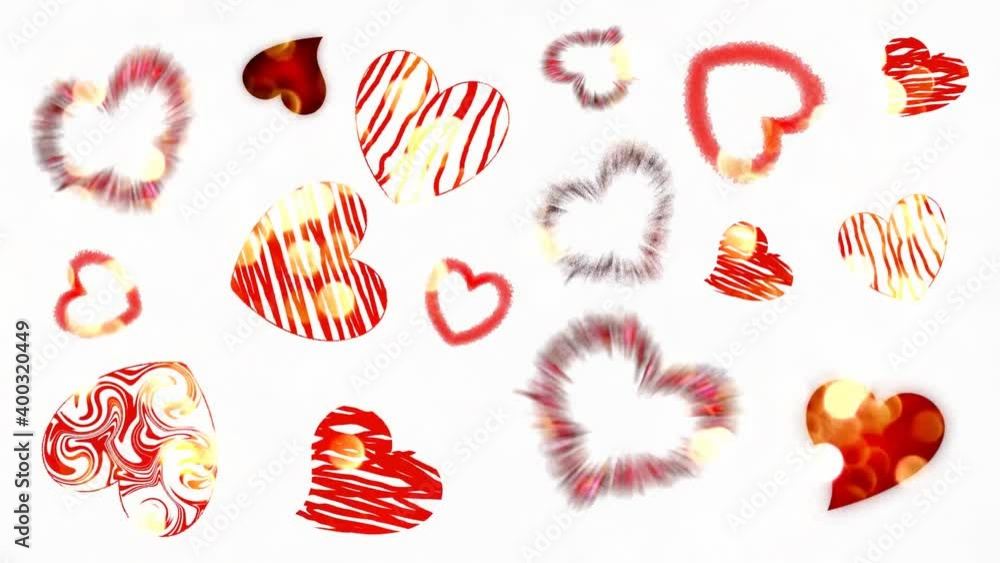 festive background with hearts of different shapes festive background with hearts of different shapes