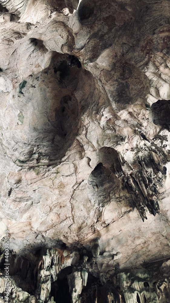 Obraz premium Cave Interior Grey Stones Stalagmite