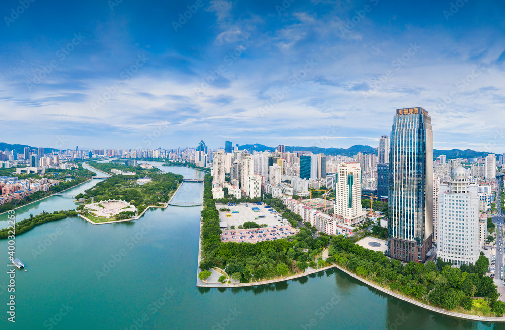 Fototapeta premium Environment of Bailuzhou Park, Xiamen City, Fujian Province, China