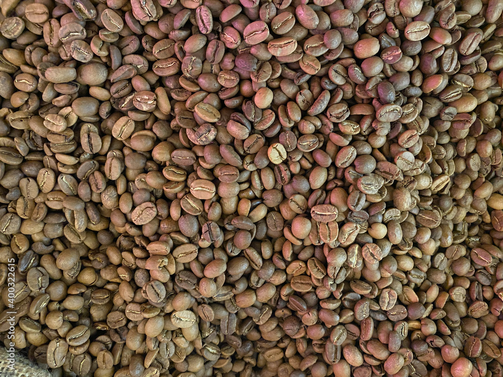 Roasted Coffee Beans Texture as Background. Ready to Use.