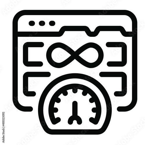 
Solid design of website speed test icon.
