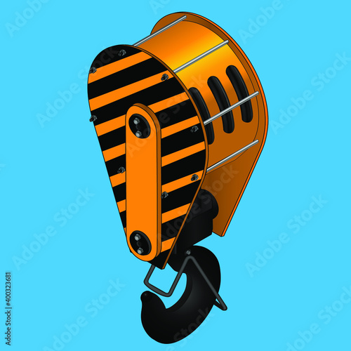 Vector image of crane hook suspension
