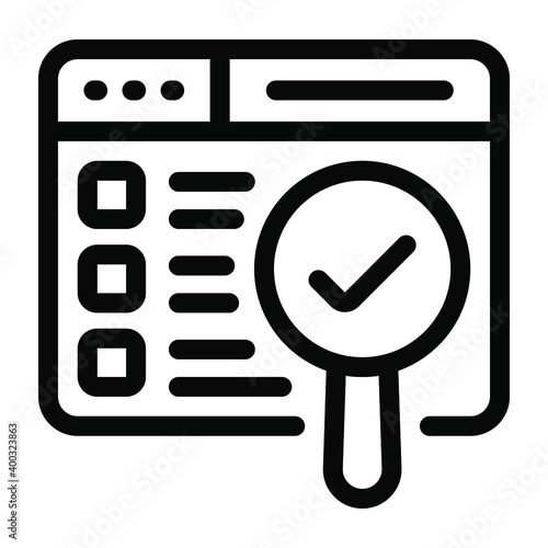 
Trendy solid icon of verified software testing
