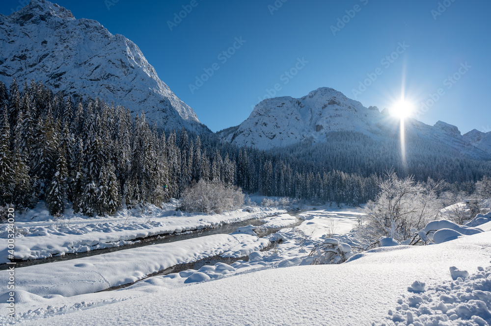 Foto scattate a Sappada nell'inverno 2020, dove da tempo mancava tanta neve e purtroppo nessuno sciatore ha potuto approfittare di queste bellissime montagne