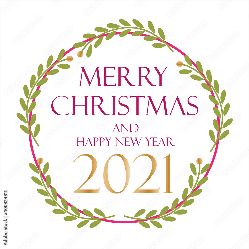 Merry Christmas and Happy New Years 2021 Celebration Vector Template Design Illustration Merry Christmas and Happy New Years 2021 Celebration Vector Template Design Illustration