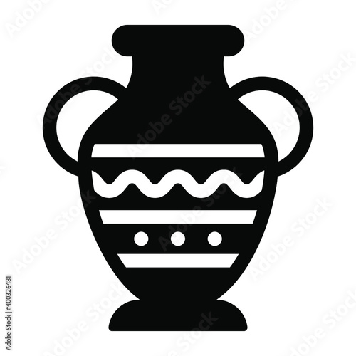 
Vase in glyph icon 
