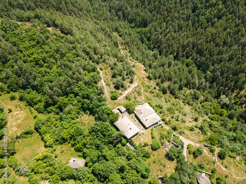 Aerial view of Village of Leshten, Bulgaria photo