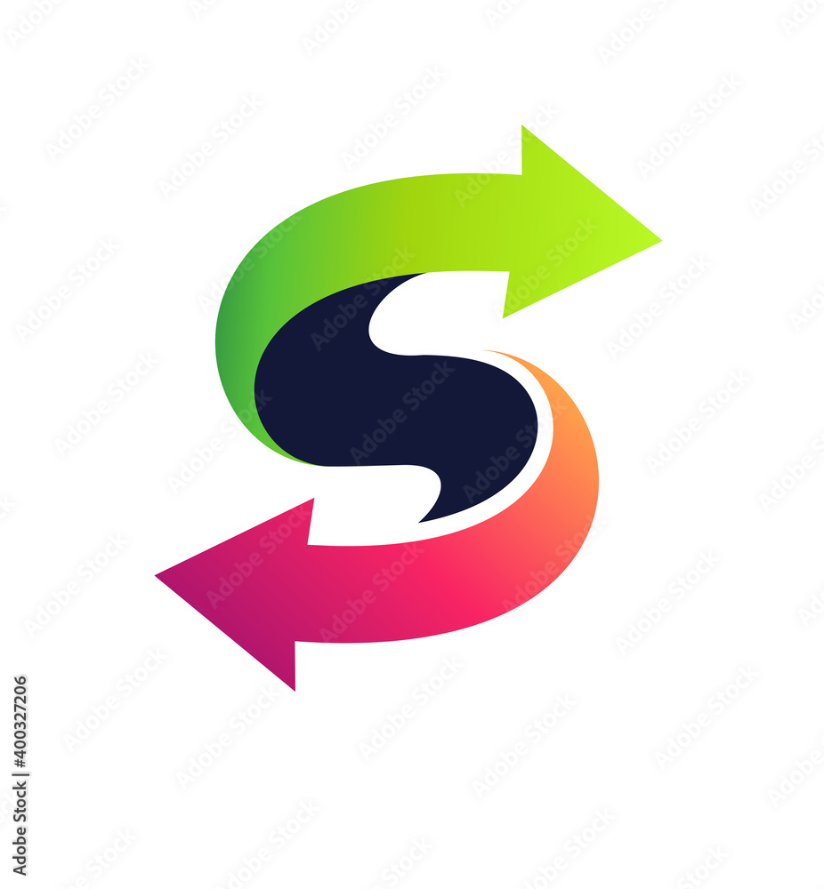 shipping letter s arrow vector shipping letter s arrow vector