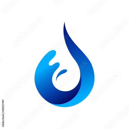 ripple water droplet logo concept