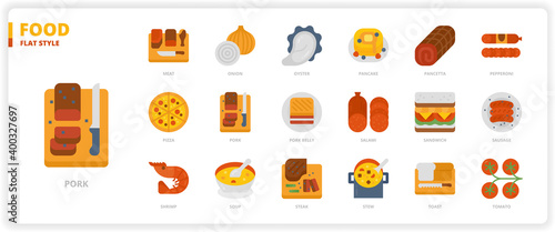 Foods icon set