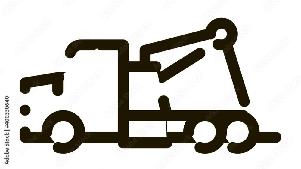 rescue truck Icon Animation. black rescue truck animated icon on white background rescue truck Icon Animation. black rescue truck animated icon on white background