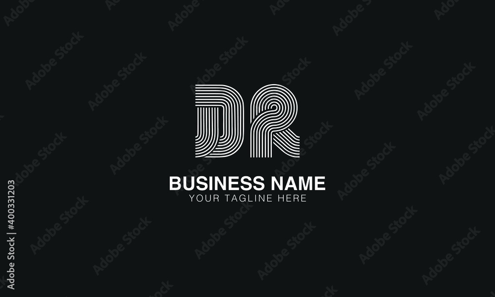DR D R initial based modern minimal creative logo vector template image ...