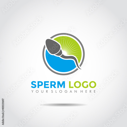 Sperm Logo Template. Vector Illustrator eps.10
