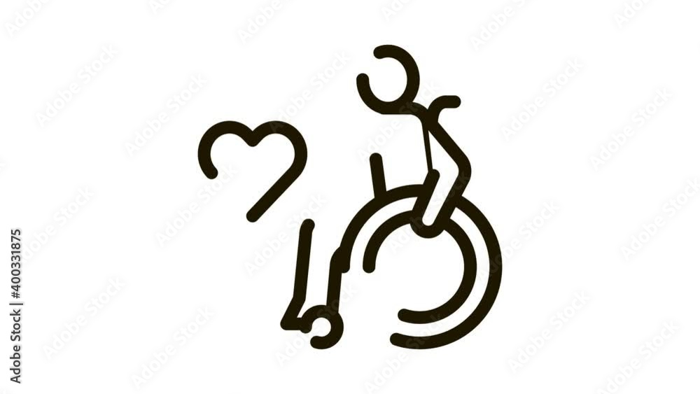 tolerance to people with disabuties Icon Animation. black tolerance to people with disabuties animated icon on white background tolerance to people with disabuties Icon Animation. black tolerance to people with disabuties animated icon on white background