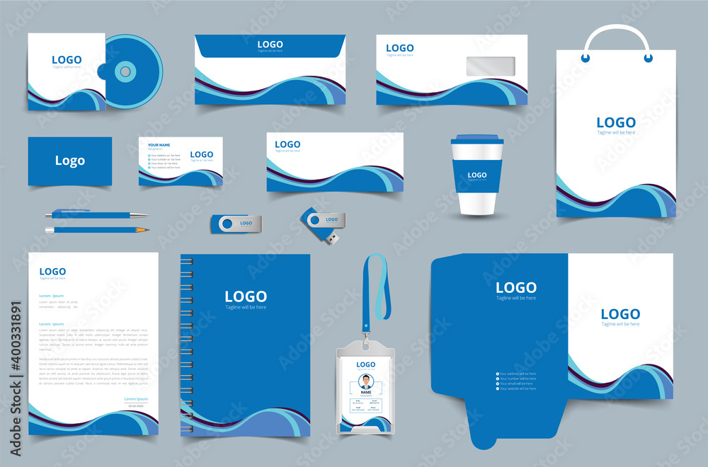 Full Stationery Kit designs, themes, templates and downloadable
