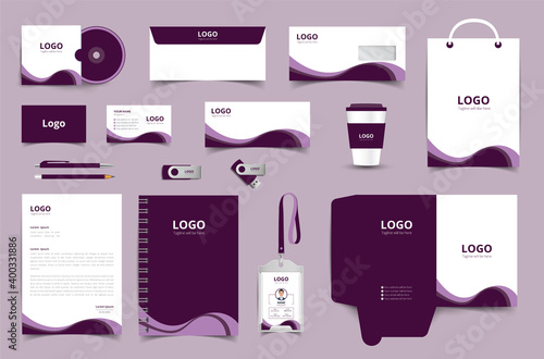 Corporate Identity Set. Stationery Template Design Kit. vector templates for office stationery with creative design illustration. fully editable
