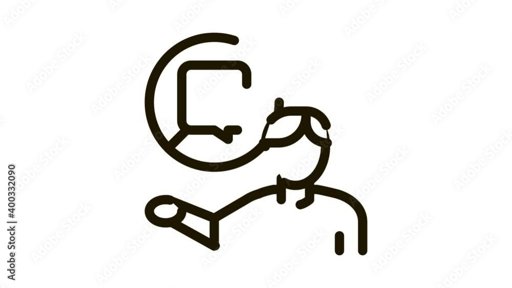 human crossed out quote frame Icon Animation. black human crossed out quote frame animated icon on white background human crossed out quote frame Icon Animation. black human crossed out quote frame animated icon on white background