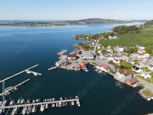 Aerial view of Rennesoy Island, Rogaland, Norway photo