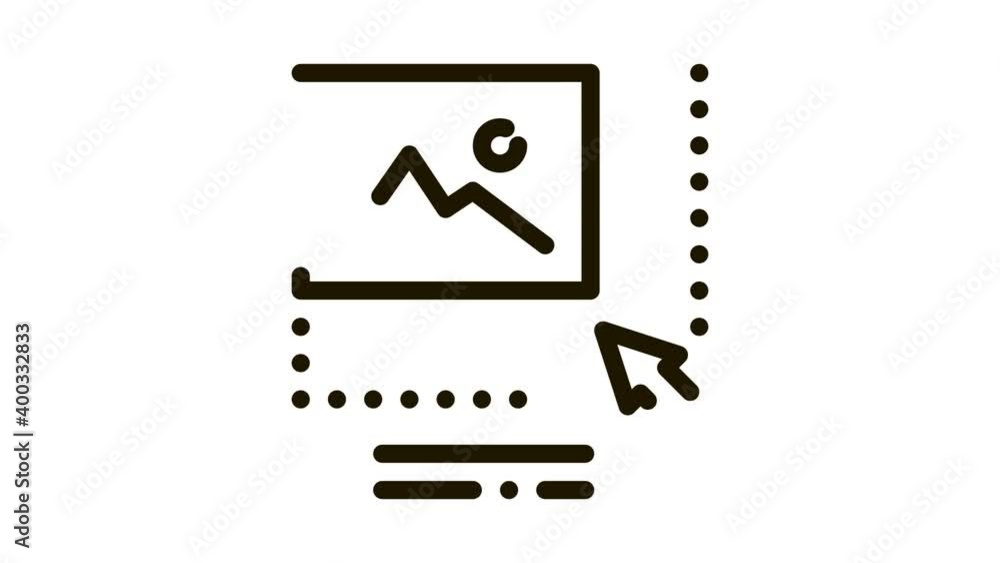 picture size increase Icon Animation. black picture size increase animated icon on white background picture size increase Icon Animation. black picture size increase animated icon on white background