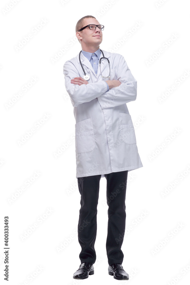 Portrait of smiling doctor isolated on white background Portrait of smiling doctor isolated on white background