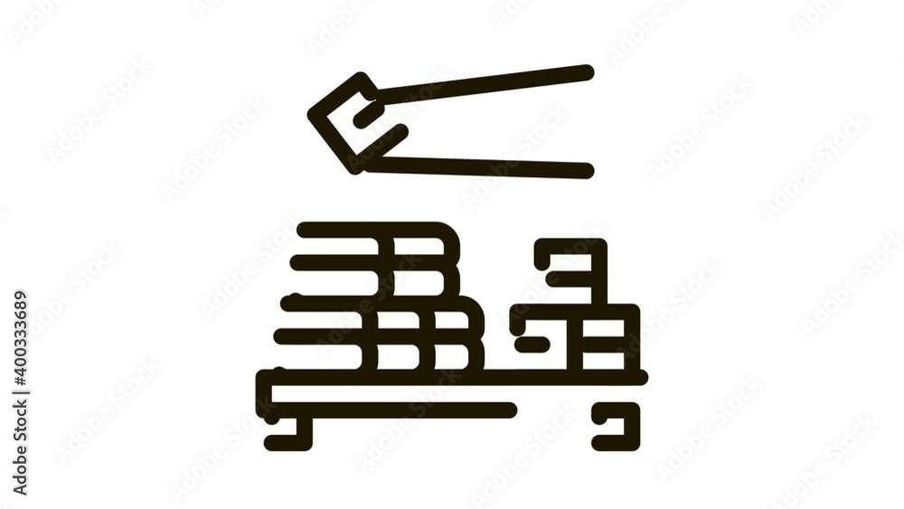 sushi roll eating Icon Animation. black sushi roll eating animated icon on white background sushi roll eating Icon Animation. black sushi roll eating animated icon on white background