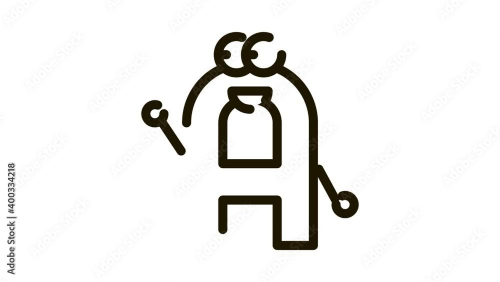alphabet toy Icon Animation. black alphabet toy animated icon on white background alphabet toy Icon Animation. black alphabet toy animated icon on white background