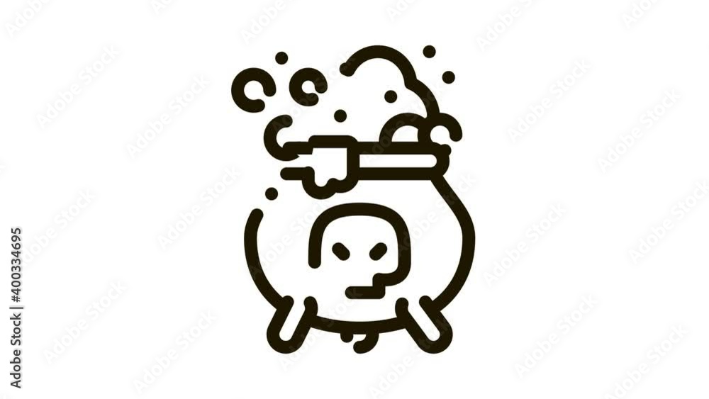 brew potion Icon Animation. black brew potion animated icon on white background brew potion Icon Animation. black brew potion animated icon on white background