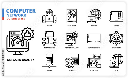 Computer Network icon set