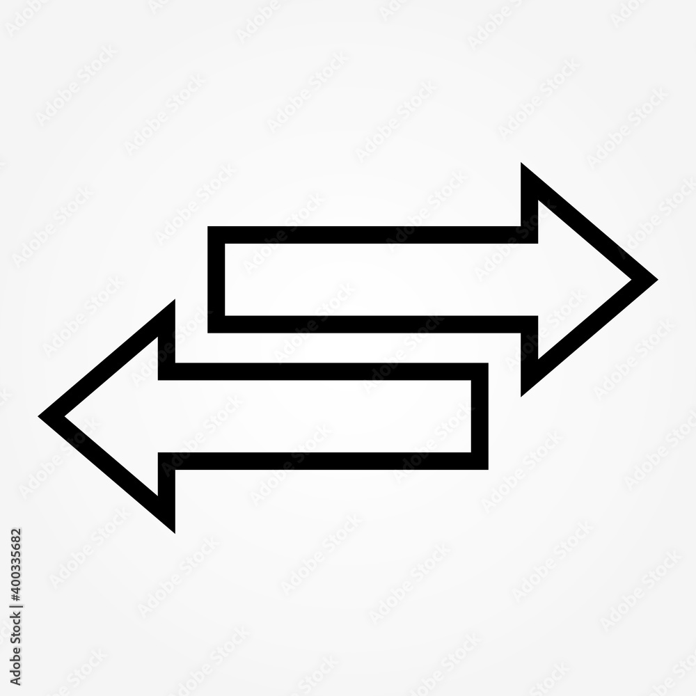 Reverse arrows illustration. Transfer icon Reverse arrows illustration. Transfer icon