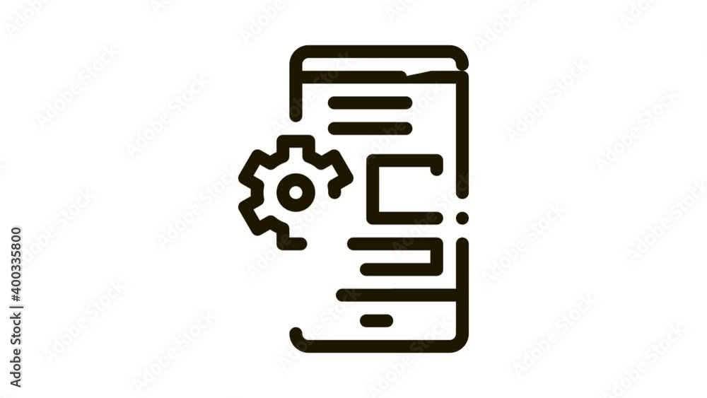 web site adaptive for phone Icon Animation. black web site adaptive for phone animated icon on white background web site adaptive for phone Icon Animation. black web site adaptive for phone animated icon on white background