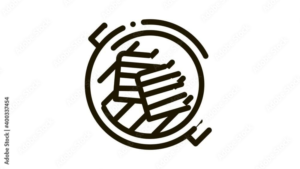 cooking bbq bacon Icon Animation. black cooking bbq bacon animated icon on white background cooking bbq bacon Icon Animation. black cooking bbq bacon animated icon on white background