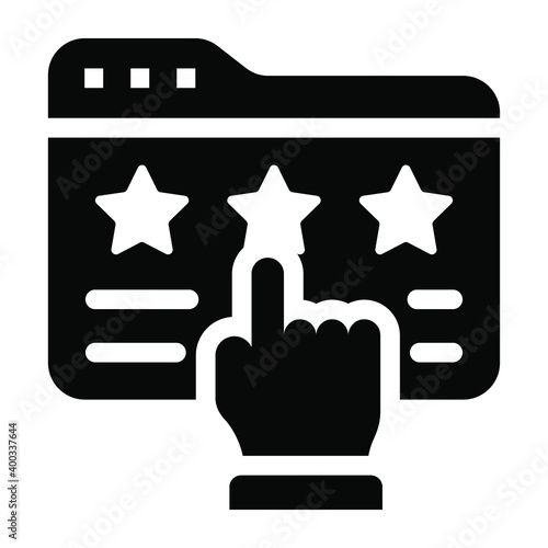 
A perfect solid icon denoting website ratings
