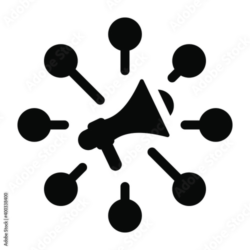 
A trendy solid vector of viral marketing
